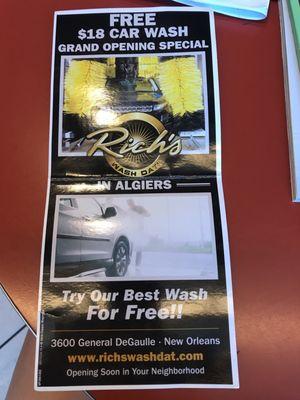 Flyer I received in May 2018.