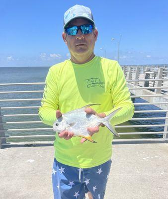 Nice size permit on their Pompano rig