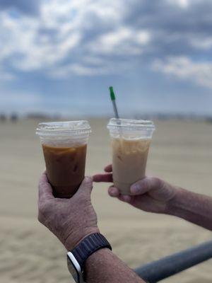 Vanilla latte and Iced Chai latte