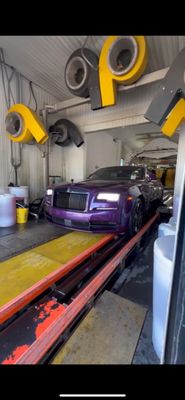 Awesome Rolls Royce coming in for his routinely car wash!