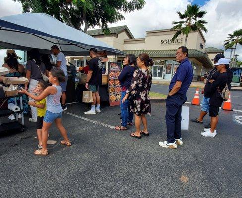 Always a line. Today not so bad so bought some, $5 a stick.