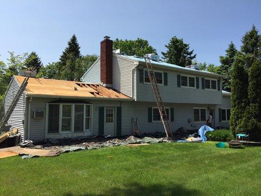 rotten panels removed and replaced by A-Top Roofing