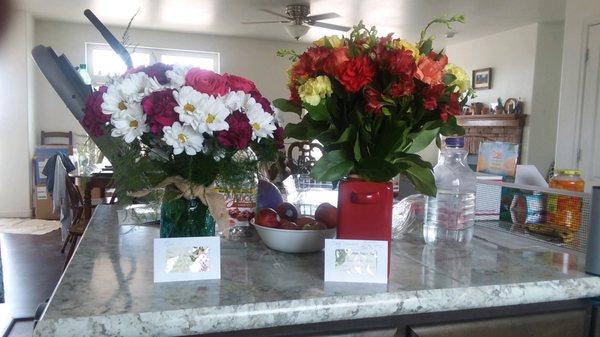 Flowers for both my mom and my dad, so beautiful!