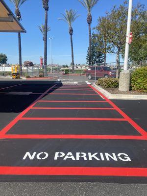 Anderson Striping striping a new drive up orders lanes at Target!