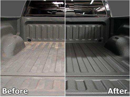 Before & After with the Original Rhino Linings truck bed liner.