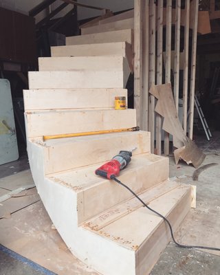 Custom staircase frame for new build