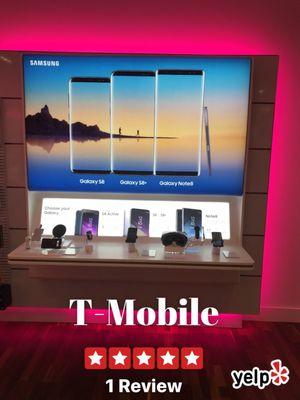 So many choices at The new Samsung display at Tmobile westshore mall