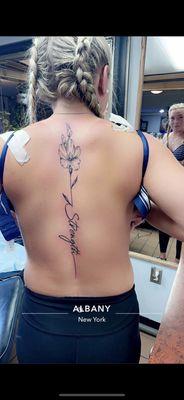 Spine tattoo