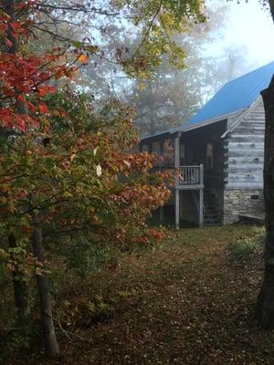 View of back deck during fall