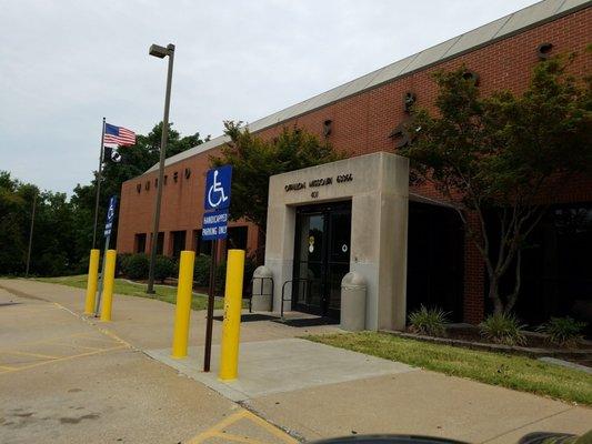 Front of post office.