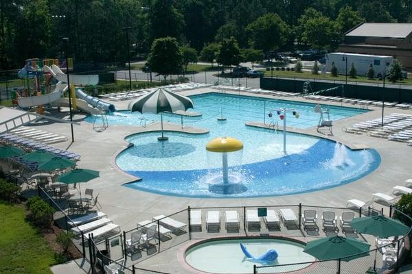 Aerial view of our water park