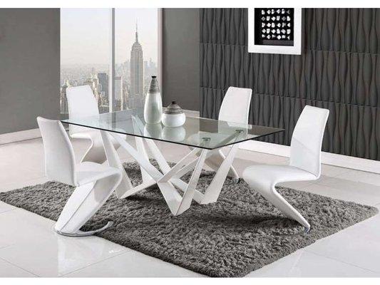 white modern dining set