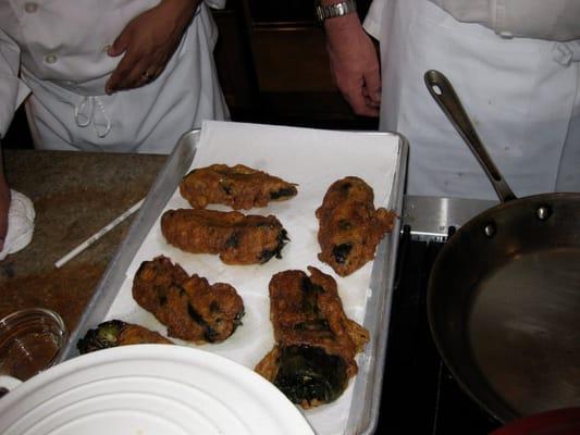 Chili Relleños in Corona Batter, ready to get put in the oven for some baking