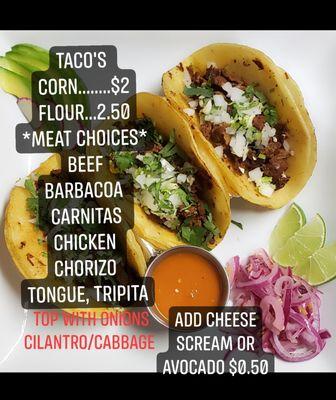 Taco choices