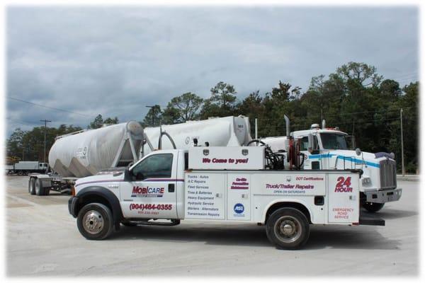 Our Jacksonville Fleet Service and 24/7 Repairs Truck.