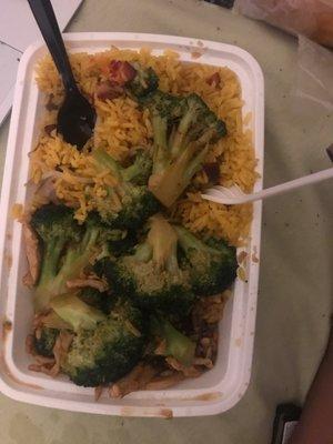 Chicken and broccoli