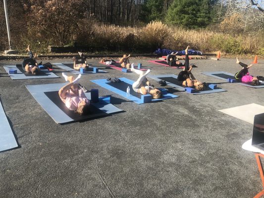 amazingly  spacious and gorgeous outdoors yoga