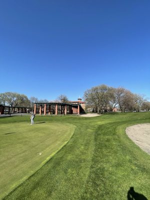 #9 green, facing driveway/clubhouse