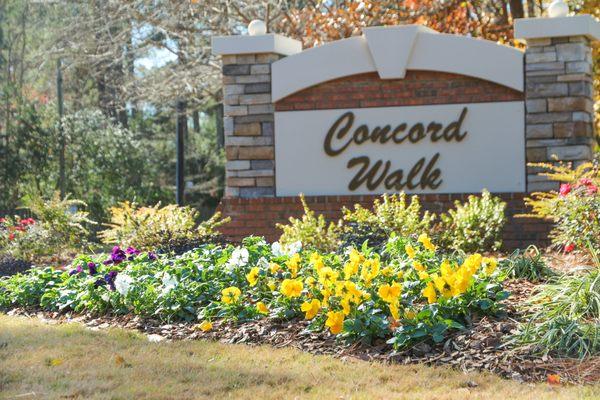 HOA front entrance plant install.