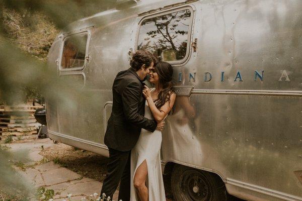 Portraits of bride and groom.