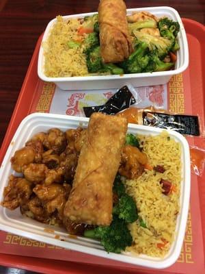 General tso's combo and garlic chicken and broccoli combo