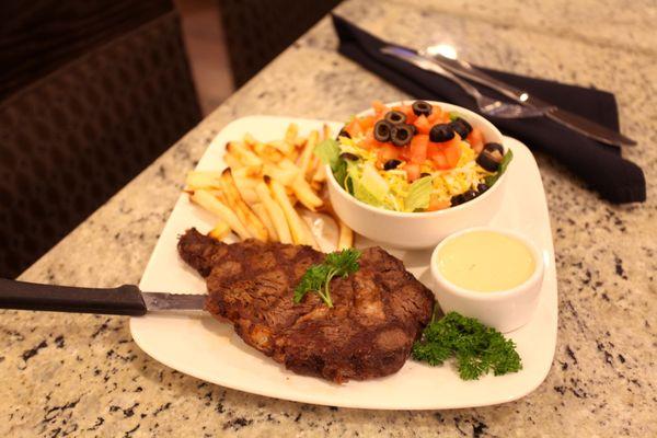 You won't believe your eyes when you see our steak and fries!