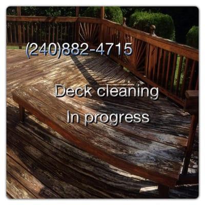 deck cleaning before