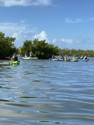 Group kayaking