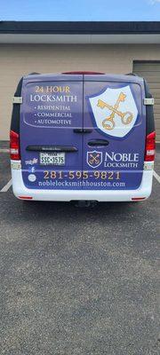 Noble Locksmith is mobile and ready to serve you with our fully capable mobile locksmith vans.