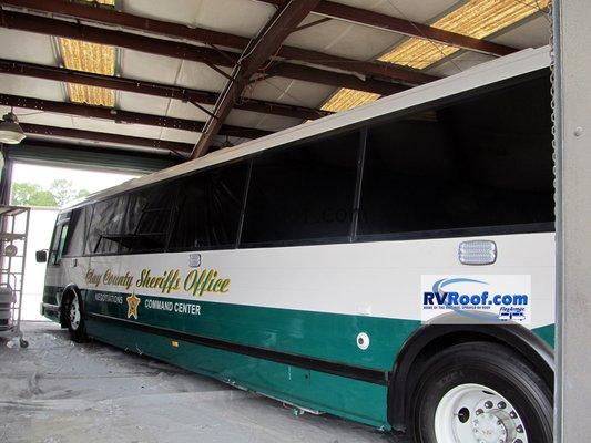 Sheriff's office mobile command after FlexArmor RV roof application