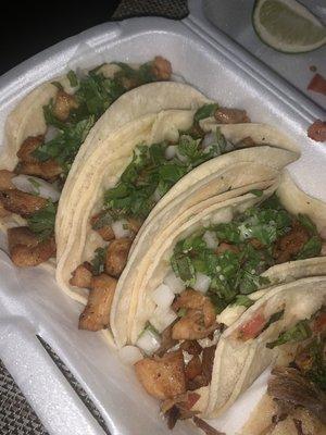 Grilled chicken tacos