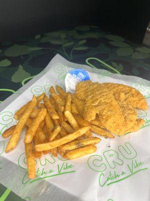 Fresh battered fish and chips