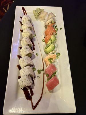 Rainbow Roll & California Roll