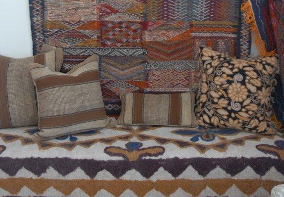 Textiles & textures from everywhere:  Morocco, Peru and Kyrgyzstan to name a few.