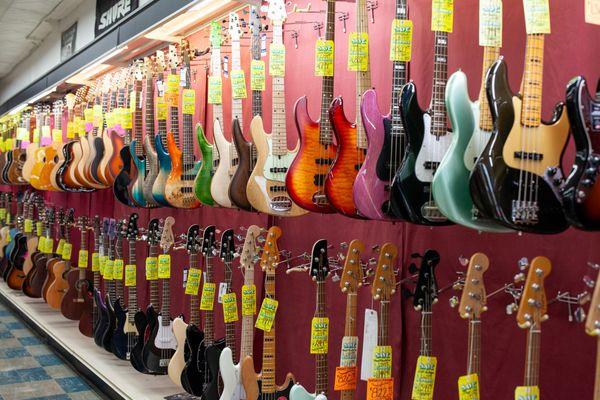 The Great Wall of Guitars.