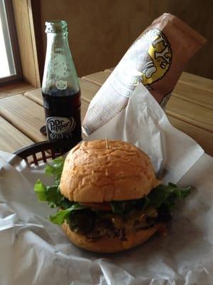 Great burger! Try the double meat for the meat lover!