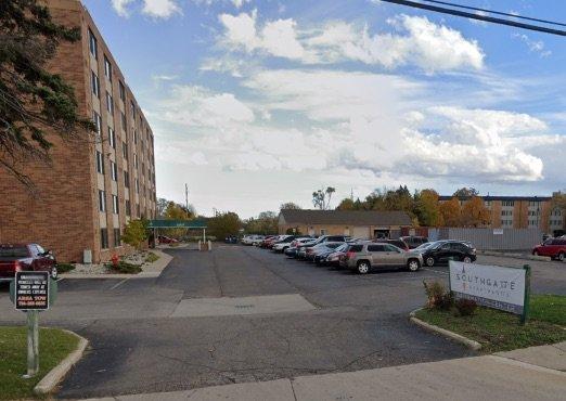 Entrance to Seaway Towers Parking lot.