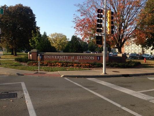 Entrance of university of Illinois