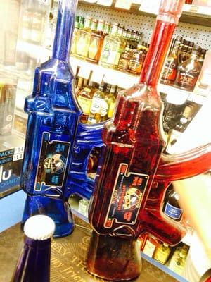 They had these tequila bottles on display... Lol pretty cool