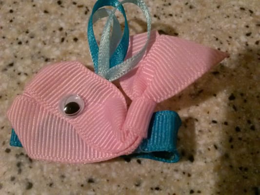 Cute whale hairclip