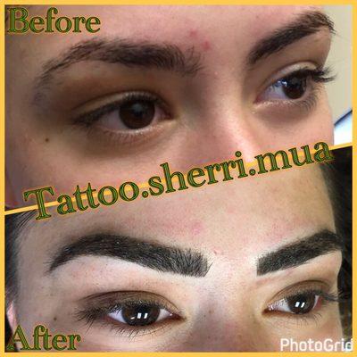 Microbladed & powderfill permanent eyebrows