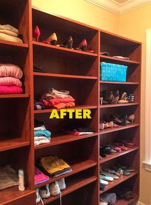 Client closet re-organization - after