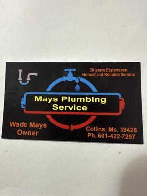 Mays Plumbing Service