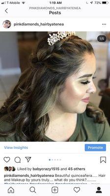 Quinceanera makeup and hair