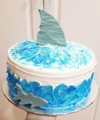 Shark Theme Cake Custom Design