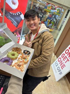 Mochi donuts are Kyle's favorite!