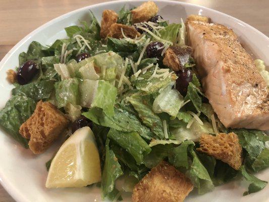 Salmon Caesar salad