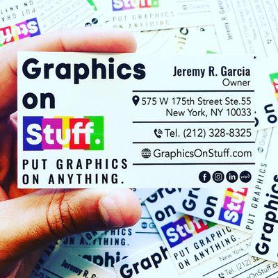 Graphics on Business Cards.