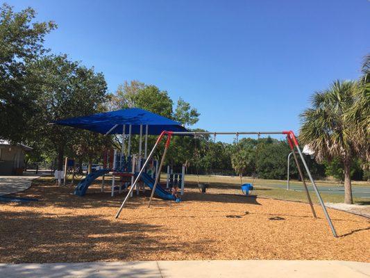 Small "tot" playground for 2-5 year olds.