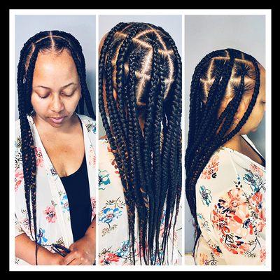 Large knotless braids (hair included)